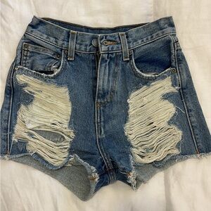 Carmar high waist denim shorts